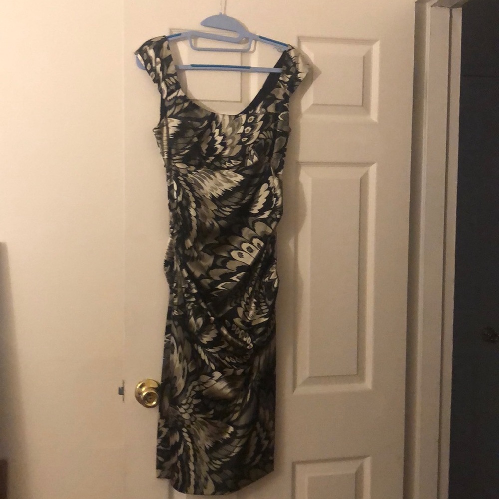 Black / Grey midi dress